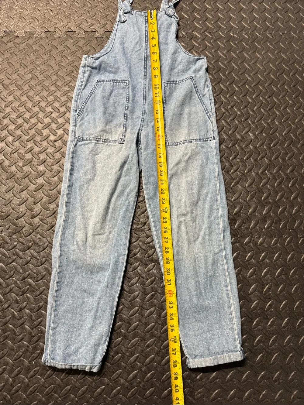 Vanilla Star Girls Denim Overalls Light Wash Wide Leg Jumpsuit Size M 12-14